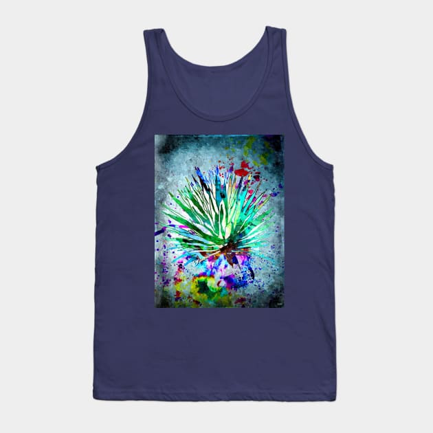 Agave Watercolor Grunge Tank Top by danieljanda